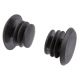 Koncovky do riadidiel mäkké gumené  M-Wave Fit-Plugs 4 ks čierne
