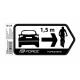 Nálepka FORCE SAFETY na auto 184 x 84 mm čierna