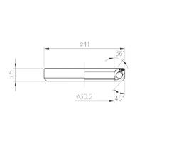 Ložisko hlavového zloženia XLC MR122 1-1/8" ?30.2 X ?41 X 6.5mm 36/45°