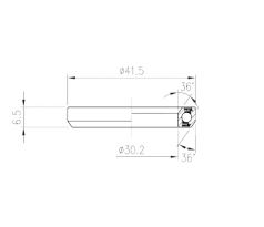 Ložisko hlavového zloženia XLC MR043 1.5" ?30.2 X ?41.5 X 6.5mm 36/36°