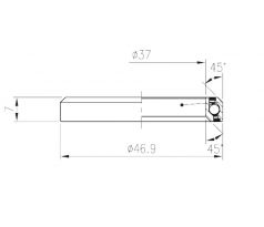 Ložisko hlavového zloženia XLC MR137 1-1/4" ?37 X ?46,9 X 7mm 45/45°