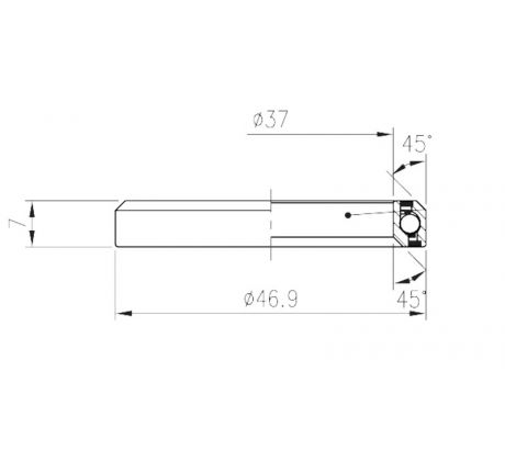 Ložisko hlavového zloženia XLC MR137 1-1/4" ?37 X ?46,9 X 7mm 45/45°