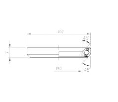 Ložisko hlavového zloženia FSA TH-070E (MR070) 1.5"