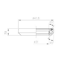 Ložisko hlavového zloženia XLC MR155 1-1/8" ?30.7 X ?41,8X 7,7mm 45/45°