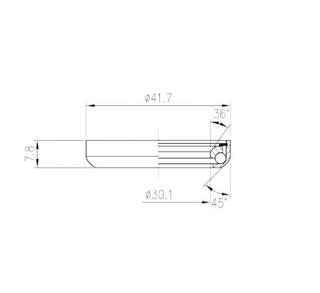 Ložisko hlavového zloženia FSA TH-800 (MR075) 1-1/8"