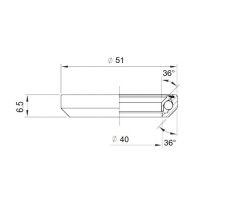 XLC Ložisko hlavového zloženia MR006 1.5" O40 X O51 X 6.5mm 36/36°