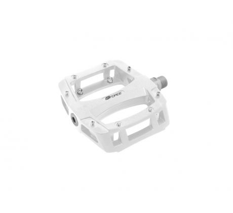 Pedale BMX, vymenne piny, biele, os CR-MO