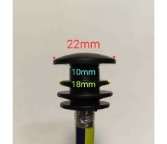 Koncovka do riadidiel 22mm plastová čierna