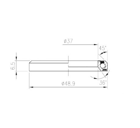 Ložisko hlavového zloženia BHP-184 1.3/8" - 48.9 x 6,5 mm 36x45  MR031