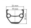 Ráfik DT Swiss 535 700C 28" čierny 622-19 VL 6,5mm 32 dier