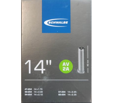 Duša 14" Schwalbe AV 2A 14x1,75-2,50 47/60-254 AV 40 mm