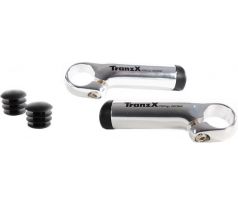 TranzX JD-888 – Rohy na riadidlá, 80 mm, strieborné 140g / 4716870001134