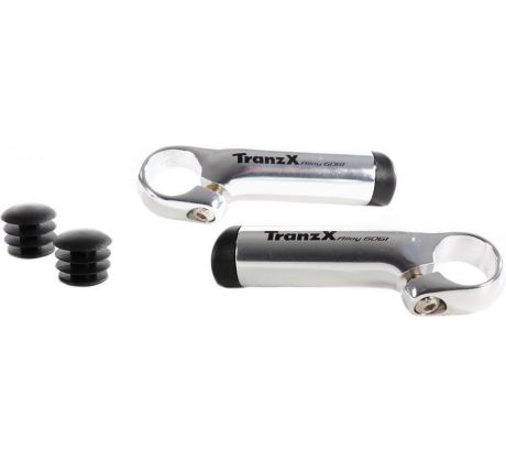 TranzX JD-888 – Rohy na riadidlá, 80 mm, strieborné 140g / 4716870001134