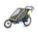 Cyklovozík Thule Chariot Sport 2 Blue-Green + cyklistický set + kočíkový set + miminkovník (0-10mes) + bežecký set